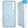 Samsung S22 - Telefoonhoesje - Achterkantje - Silliconen - Metaal Blauw
