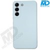Samsung S22 - Telefoonhoesje - Achterkantje - Silliconen - Metaal Blauw
