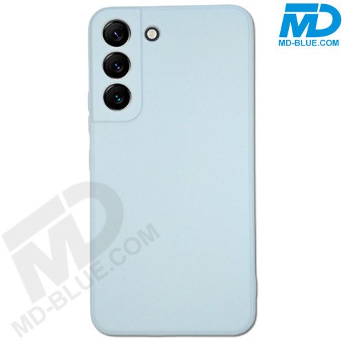 Samsung S22 - Telefoonhoesje - Achterkantje - Silliconen - Metaal Blauw Samsung S22 - Telefoonhoesje - Achterkantje - Silliconen - Metaal Blauw
