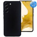 Samsung S22 - Telefoonhoesje - Achterkantje - Silliconen - Zwart
