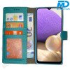 Samsung A14 Book Case Telefoonhoesje - Portemonnee  - Kaarthouder & Magneetsluiting - Sky Blue