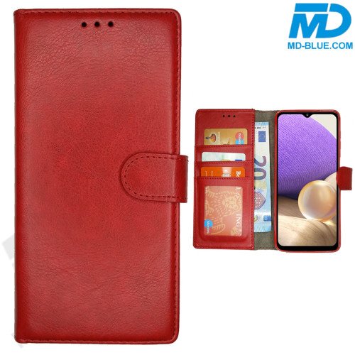Samsung A21s Book Case Telefoonhoesje - Portemonnee  - Kaarthouder & Magneetsluiting - Rood