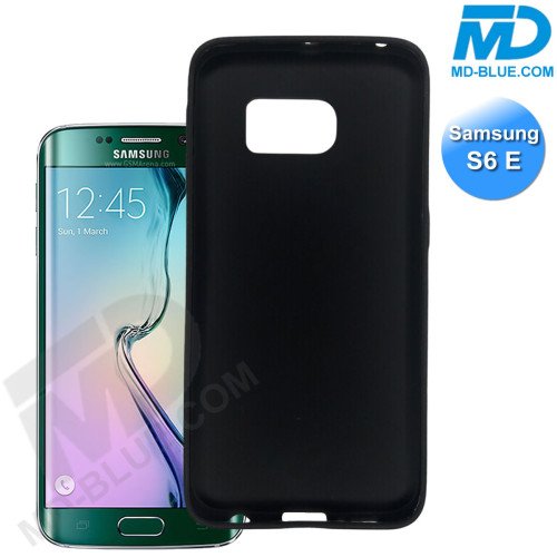 Samsung S6 Edge - Telefoonhoesje - Achterkantje - Silliconen - Zwart Samsung S6 Edge - Telefoonhoesje - Achterkantje - Silliconen - Zwart