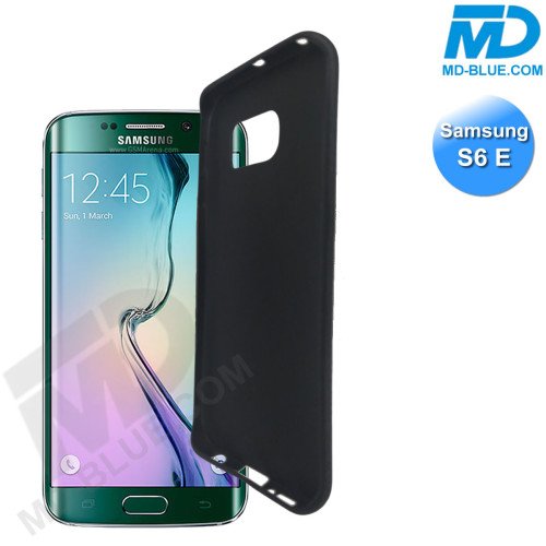 Samsung S6 Edge - Telefoonhoesje - Achterkantje - Silliconen - Zwart Samsung S6 Edge - Telefoonhoesje - Achterkantje - Silliconen - Zwart