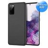 Samsung S20 - Telefoonhoesje - Achterkantje - Silliconen - Zwart