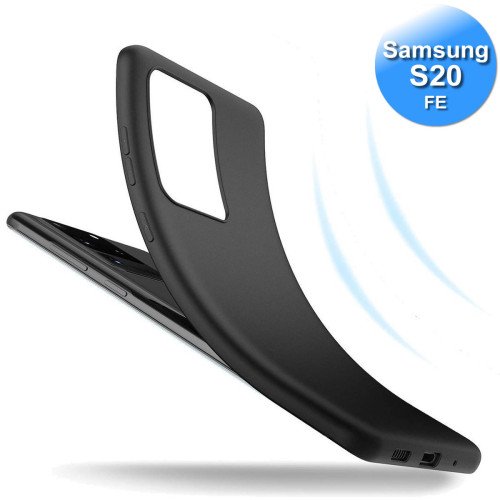 Samsung S20fe - Telefoonhoesje - Achterkantje - Silliconen - Zwart Samsung S20fe - Telefoonhoesje - Achterkantje - Silliconen - Zwart