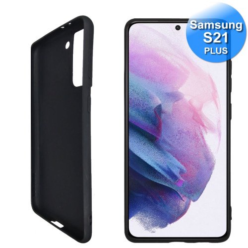 Samsung S21 Plus - Telefoonhoesje - Achterkantje - Silliconen - Zwart Samsung S21 Plus - Telefoonhoesje - Achterkantje - Silliconen - Zwart