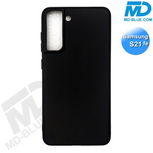 Samsung S21fe - Telefoonhoesje - Achterkantje - Silliconen - Zwart
