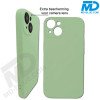 iPhone Back Cover Luxe Siliconen met lensbescherming Groen