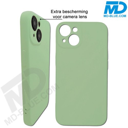 iPhone Back Cover Luxe Siliconen met lensbescherming Groen iPhone Back Cover Luxe Siliconen met lensbescherming Groen