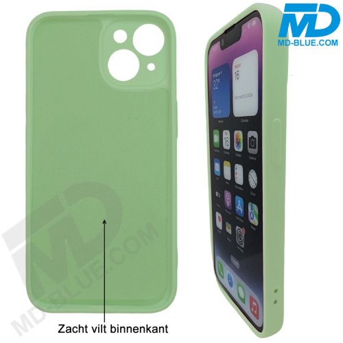 iPhone Back Cover Luxe Siliconen met lensbescherming Groen iPhone Back Cover Luxe Siliconen met lensbescherming Groen