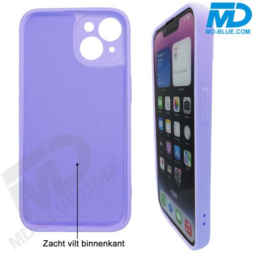 iPhone Back Cover Luxe Siliconen met lensbescherming Paars iPhone Back Cover Luxe Siliconen met lensbescherming Paars