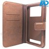 Universeel Book Hoesje Bruin met Siliconen inlay 5.5 . 6 inch
