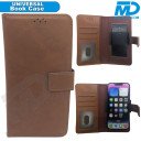 Universeel Book Hoesje Bruin met Klem Houder - 6.5 inch