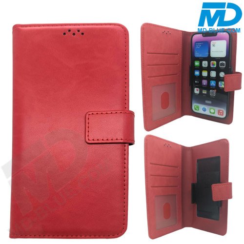 Universeel Book Hoesje Rood met Klem Houder - 6.5 inch