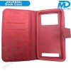 Universeel Book Hoesje Rood met Siliconen inlay 5.5 . 6 inch