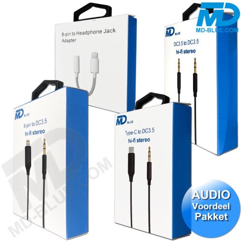 Audio - Pakket 40 stuks kabels + 4 kabels gratis + Gratis verzenden