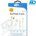 MDblue - In Ear - Stereo Headset - Oortjes - Lightning Connection - Wit