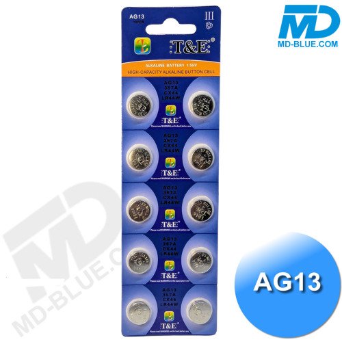 Knoopcel Batterijen AG13 Alkaline 10 stuks / knoopcel batterij / 357A / CX44 / LR44W / 1.55V Knoopcel Batterijen AG13 Alkaline 10 stuks / knoopcel batterij / 357A / CX44 / LR44W / 1.55V