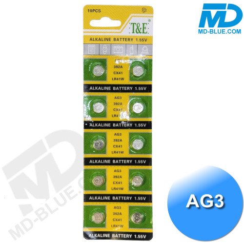 Knoopcel Batterijen AG3 Alkaline 10 stuks / 1.55V Knoopcel Batterijen AG3 Alkaline 10 stuks / 1.55V