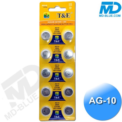Knoopcel Batterijen AG10 Alkaline 10 stuks / knoopcel batterij / 389A / CX189 / LR11130W - 1.55V Knoopcel Batterijen AG10 Alkaline 10 stuks / knoopcel batterij / 389A / CX189 / LR11130W - 1.55V