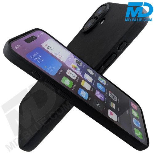 iPhone 16 Plus- Siliconen Hoesje- Zwart