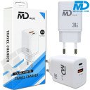 MDblue - Oplader - 1x USB-A - 1x USB-C - 30 Watt - Wit