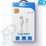 MDblue - Oplaad kabel - voor iPhone - USB-A naar Lightning - 1 meter - Wit