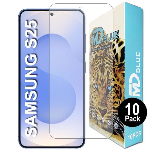 Screenprotector voor Samsung S25 - 0.3 mm 2.5 D - Beschermglas - 10 Pack 