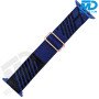 Smart Watch Bandje - voor Apple watch 38-40-41 mm - Nylon - Maat one size - Blauw Zwart