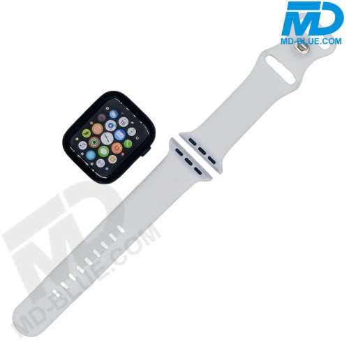 Smart Watch Bandje - voor Apple watch 42-44-45 mm - Siliconen  - Maat L - Wit