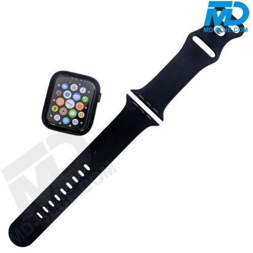 Smart Watch Bandje - voor Apple watch 42-44-45 mm - Siliconen  - Maat L - Zwart