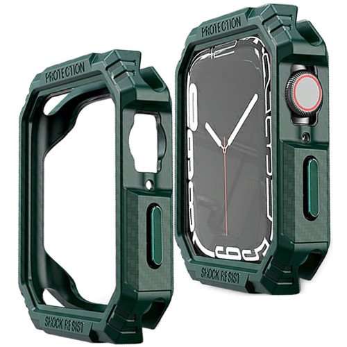 Bumper - Hoesje - voor Apple Watch 44 mm - Leger Groen