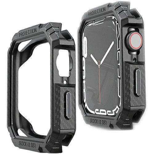 Bumper - Hoesje - voor Apple Watch 49 mm - Zwart / Zwart