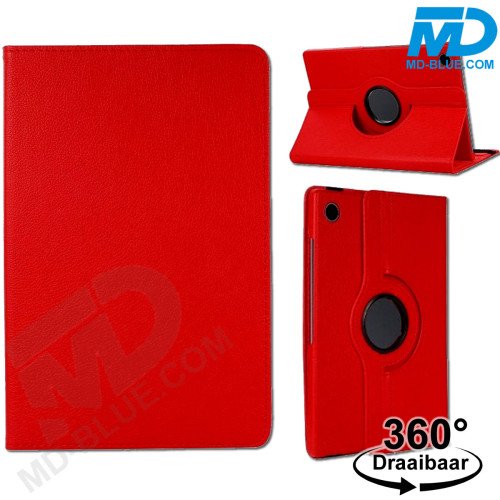 MDblue 360° Draaibare Tablethoes voor Samsung Galaxy Tab A9 Plus – Rood