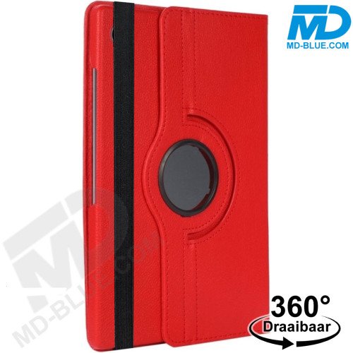 MDblue 360° Draaibare Tablethoes voor Samsung Galaxy Tab A9 Plus – Rood
