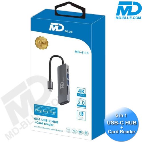 MDblue - USB HUB 6 in 1 MDblue - USB HUB 6 in 1