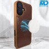 iPhone 16 Telefoonhoesje - Back Cover - Card Houder -Portemonnee - Magsafe - 2 in 1 - Bruin