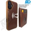 iPhone 16 Telefoonhoesje - Back Cover - Card Houder -Portemonnee - Magsafe - 2 in 1 - Bruin