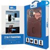 iPhone 16 Telefoonhoesje - Back Cover - Card Houder -Portemonnee - Magsafe - 2 in 1 - Bruin