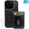 iPhone 16 Pro Telefoonhoesje - Back Cover - Card Houder -Portemonnee - Magsafe - 2 in 1 - Zwart  