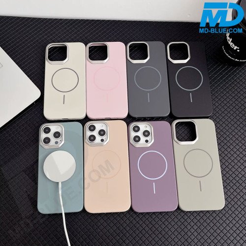 MDblue Premium Siliconen Hoesje met MagSafe Ring – Lichtblauw – iPhone 17 Pro Max