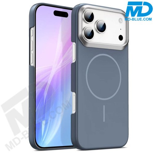 MDblue Premium Siliconen Hoesje met MagSafe Ring – Grijs – iPhone 17