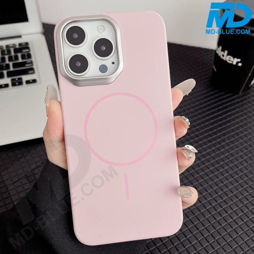 MDblue Premium Siliconen Hoesje met MagSafe Ring – Roze – iPhone 17