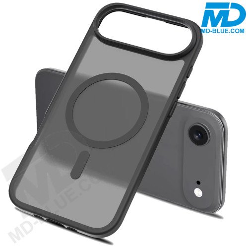 MDblue Transparant Blauwe Frosted Hoesje – iPhone 17 Air – Met MagSafe Ring