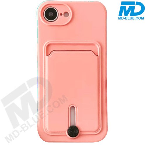 MDblue Premium Roze Siliconen Hoesje met Kaartvak & Schuifje – iPhone 17 Air MDblue Premium Roze Siliconen Hoesje met Kaartvak & Schuifje – iPhone 17 Air
