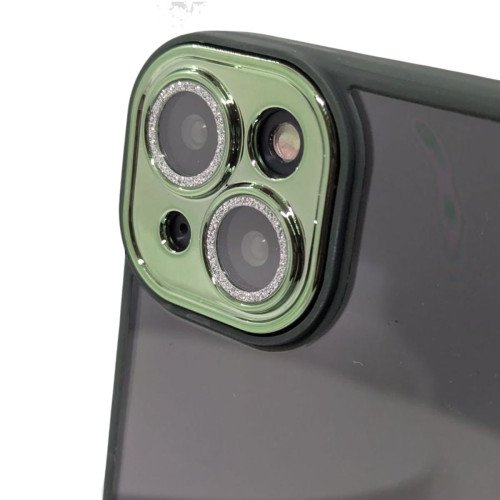 MDblue - iPhone 14 Hoesje - Siliconen - Hard Back Cover - met Lens bescherming -  Groen