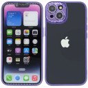 MDblue - iPhone 14 Hoesje - Siliconen - Hard Back Cover - met Lens bescherming -  Diep Paars