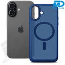 Blauw Frosted Hoesje – iPhone 17 – Met MagSafe Ring