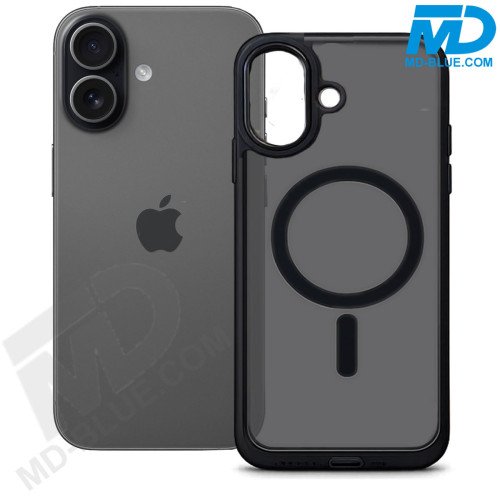 Zwart Frosted Hoesje – iPhone 17 – Met MagSafe Ring